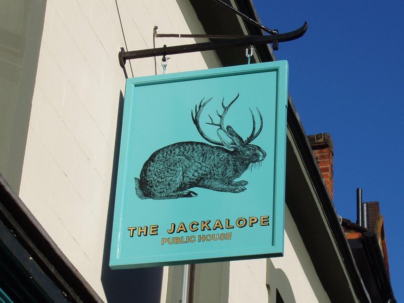 Jackalope W1-sign Mar 2019. (Pub, External, Sign). Published on 17-03-2019