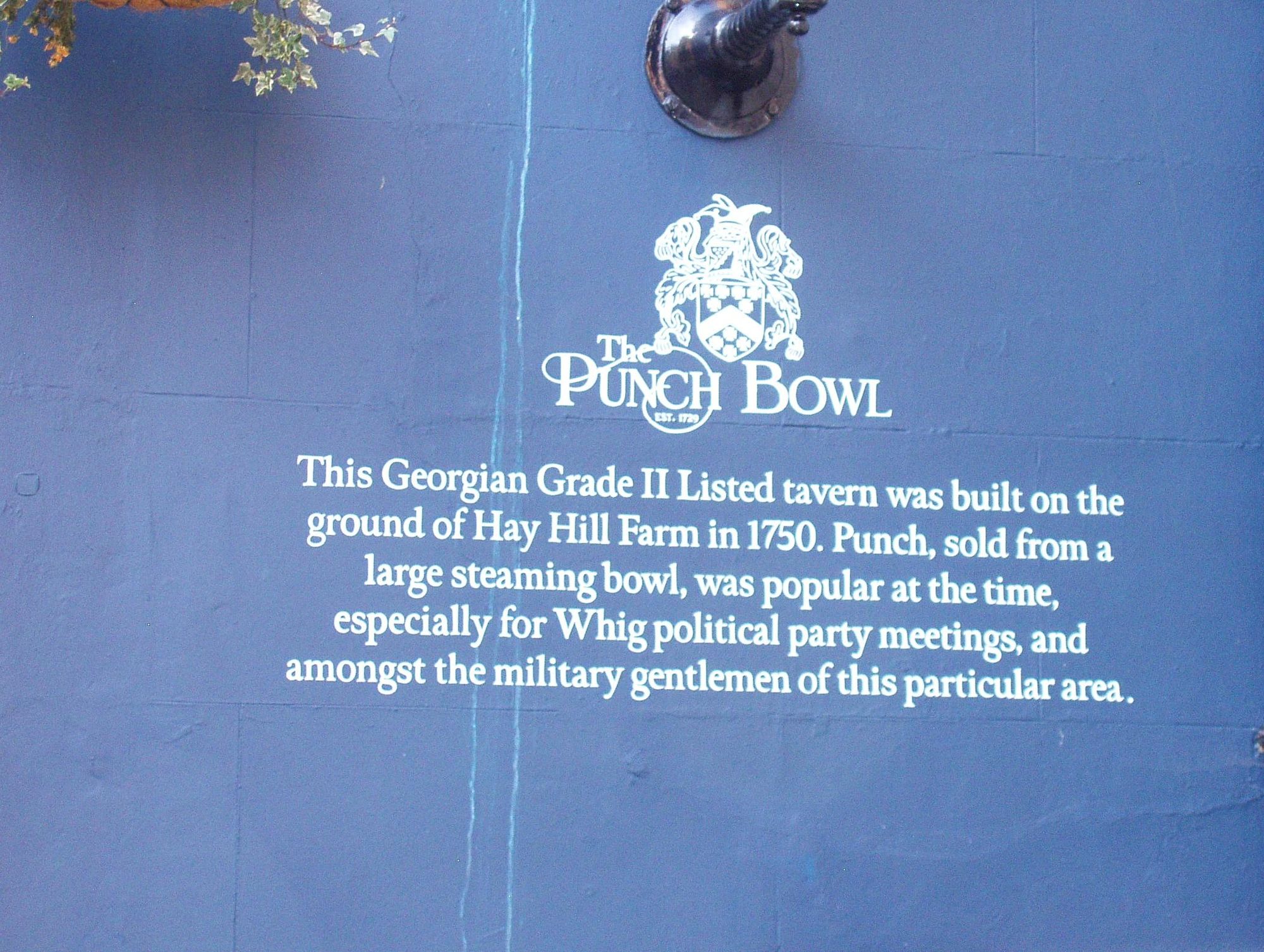 Punch Bowl wall Mar 2025. (Pub, External). Published on 09-03-2025