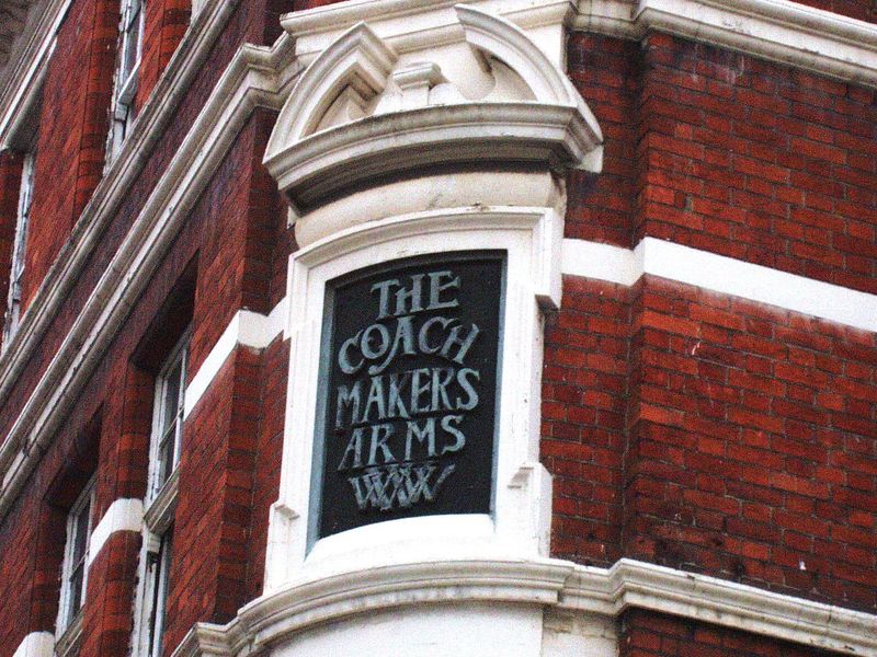 Coach Makers W1 wall plaque May 2017. (Pub, External, Sign). Published on 14-05-2017