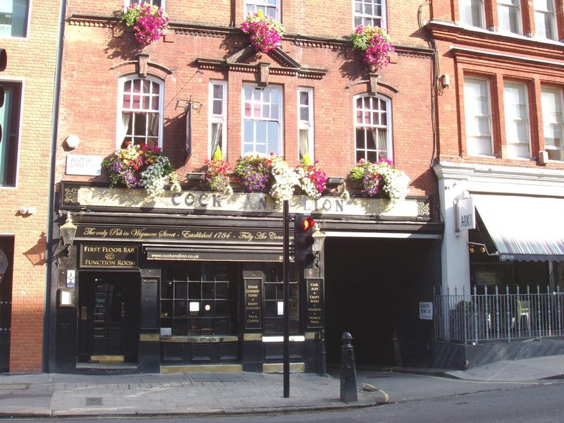 Cock & Lion W1 Aug 2017. (Pub, External, Key). Published on 20-08-2017