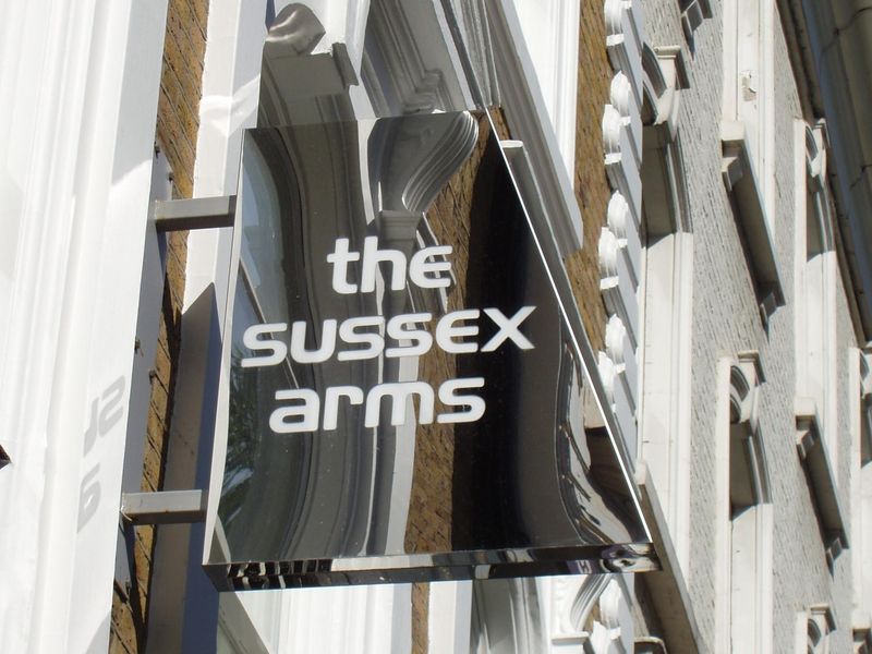 Sussex Arms-2 July 2023. (Pub, External, Sign). Published on 02-07-2023 