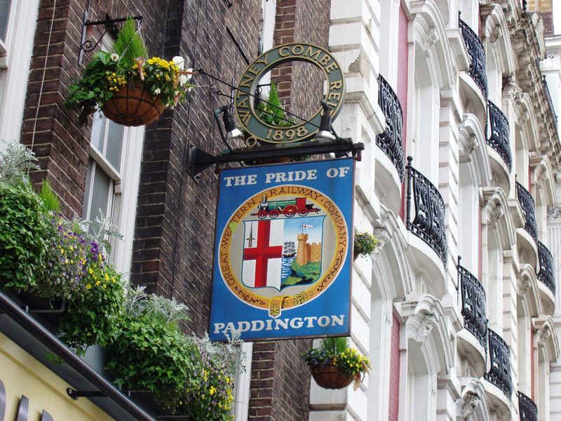 Pride of Paddington swingsign obverse May 2018. (Pub, External, Sign). Published on 13-05-2018