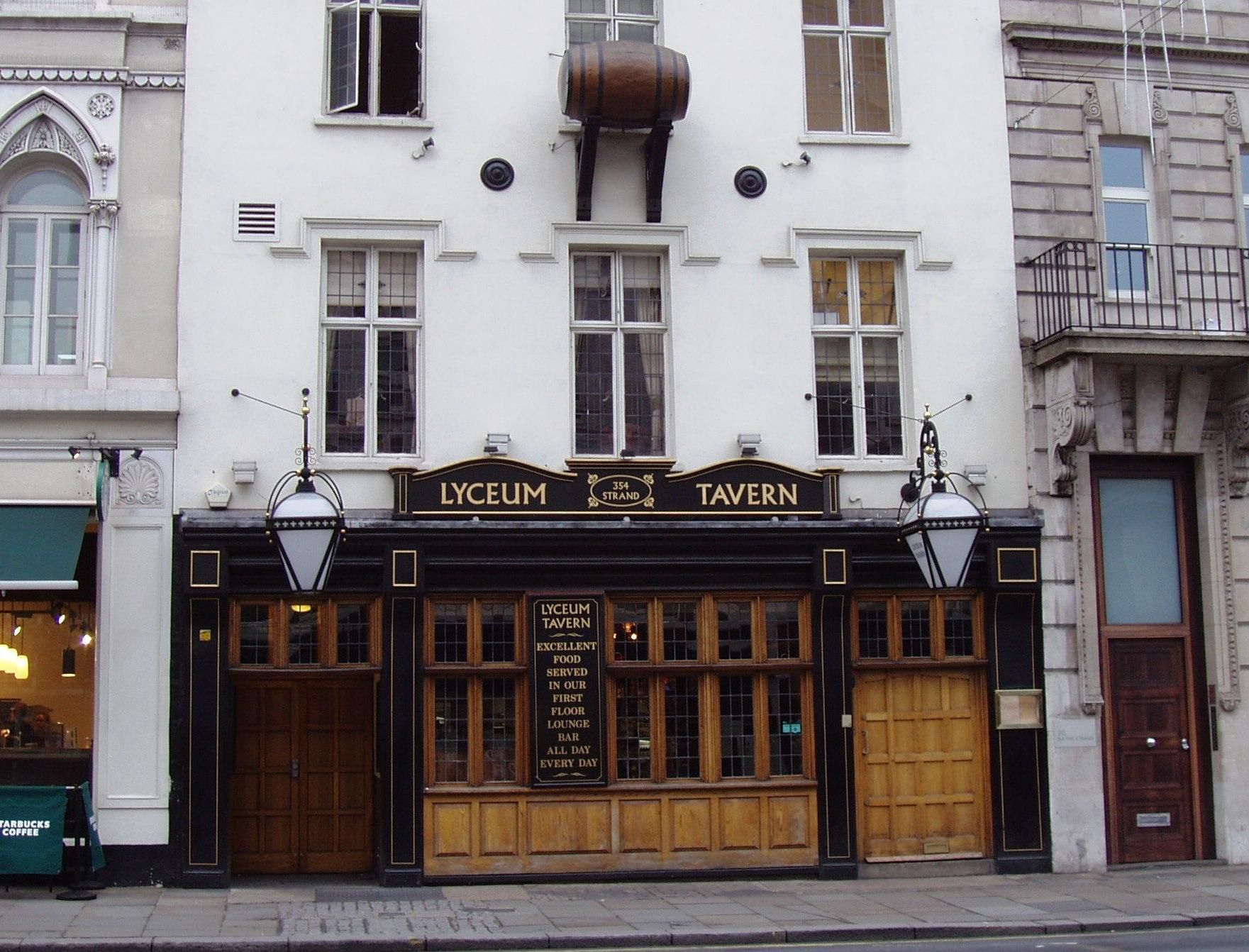 Lyceum Tavern WC2 Jan 2017. (Pub, External, Key). Published on 08-01-2017