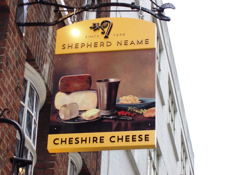 Cheshire Cheese WC2 June 2019. (Pub, External, Sign). Published on 08-06-2019