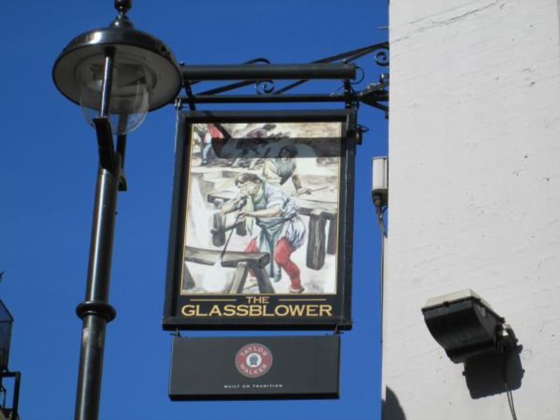 Glassblower W1 sign at June 2013. (Sign). Published on 14-07-2013 