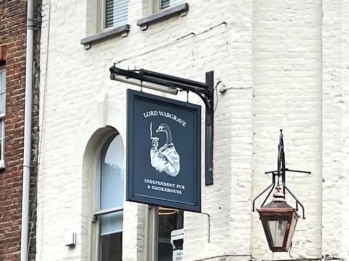 Lord Wargrave sign April 2022. (Pub, External, Sign). Published on 04-04-2022