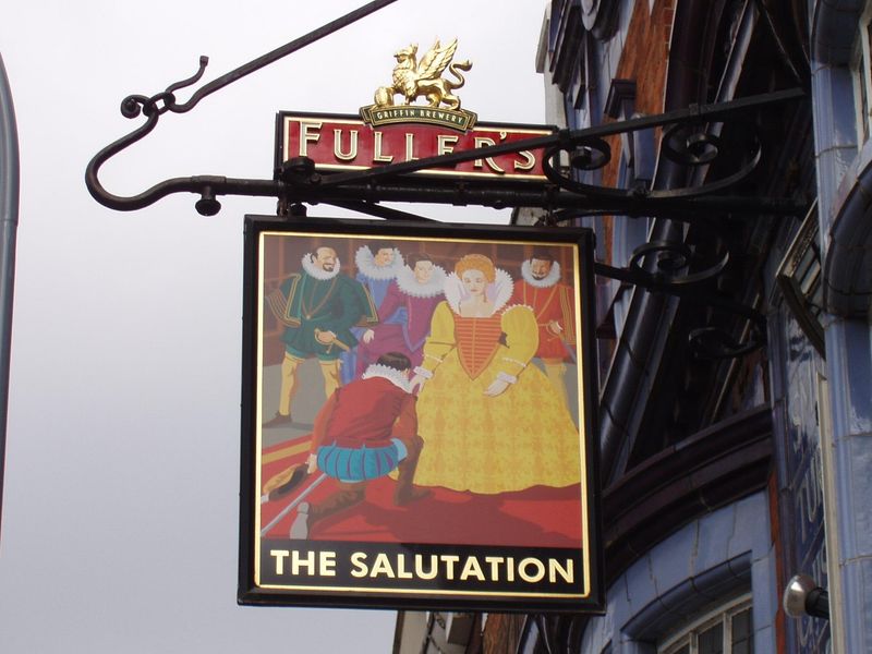 Salutation W6 sign. (Pub, External, Sign). Published on 23-04-2017 