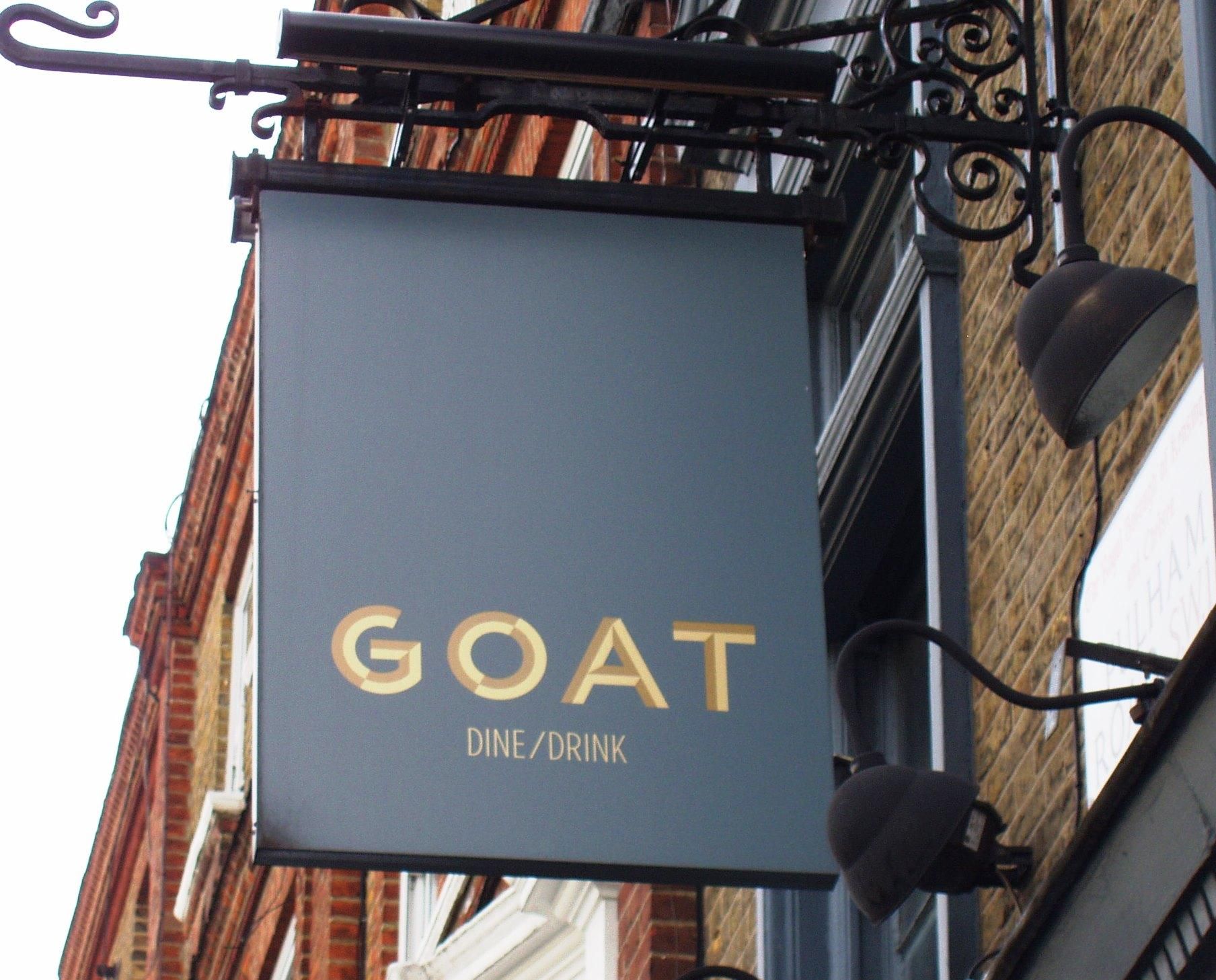 Goat swingsign SW10 April 2017. (Pub, External, Sign). Published on 30-04-2017