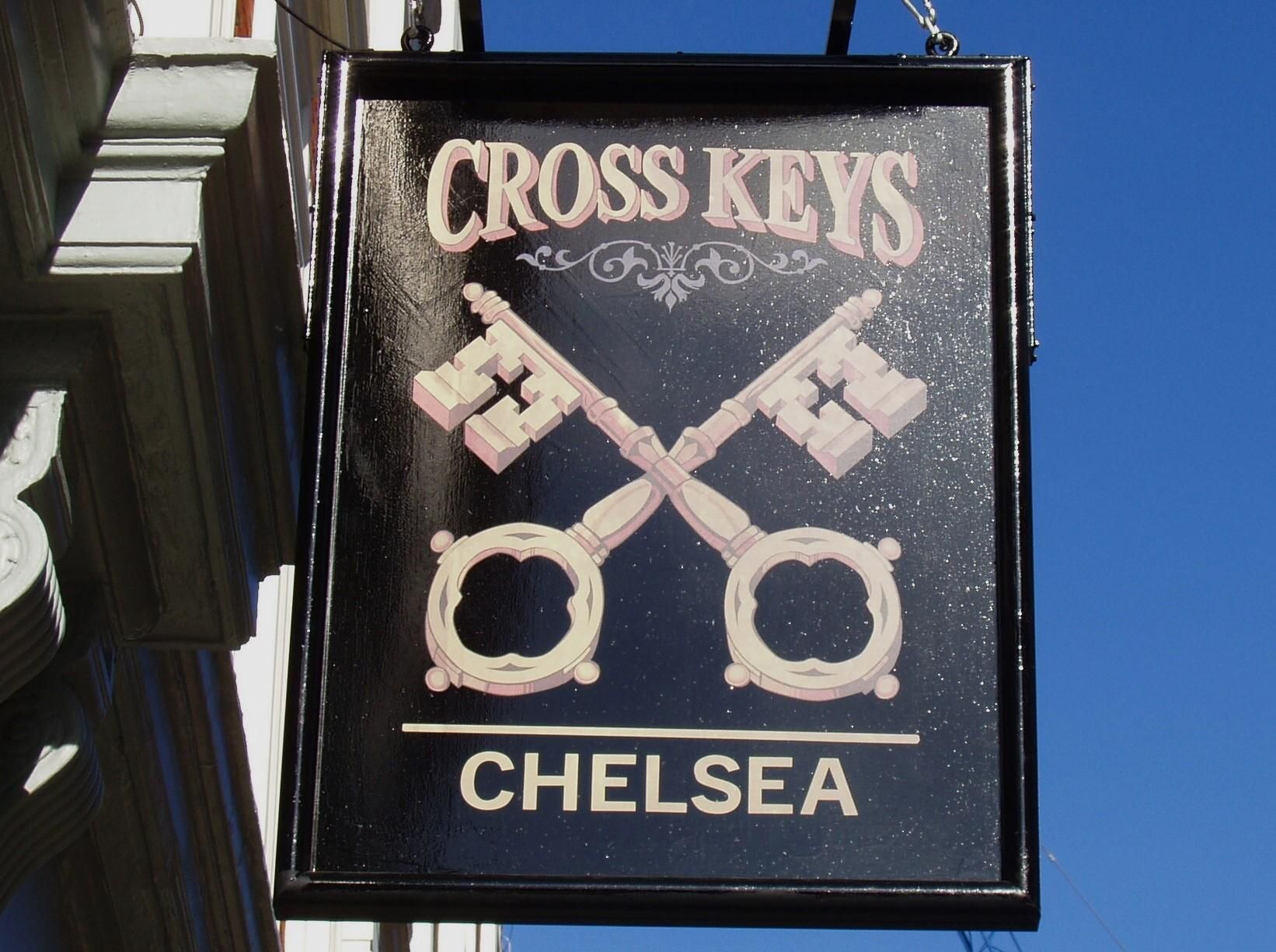 Cross Keys SW3 swingsign. (Pub, External, Sign). Published on 29-03-2024