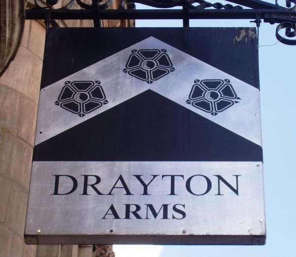 South Ken, Drayton Arms sign. (Pub, External, Sign). Published on 09-08-2013