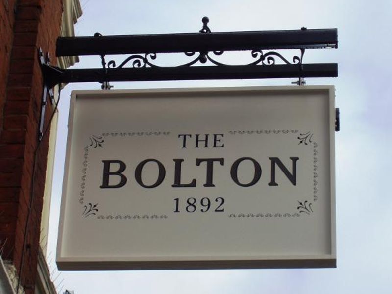 Bolton SW5 sign. (Pub, External, Sign). Published on 18-01-2015