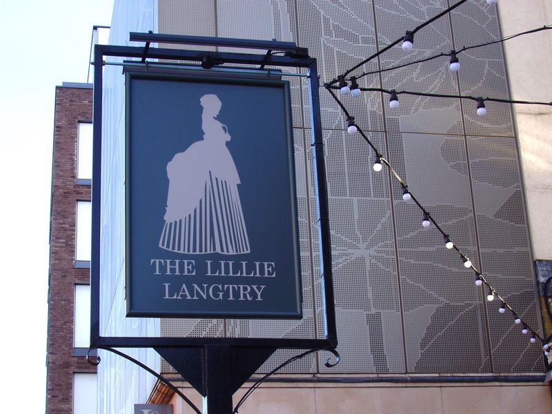 Lillie Langtry sign Feb 2023. (Pub, External, Sign). Published on 05-02-2023 