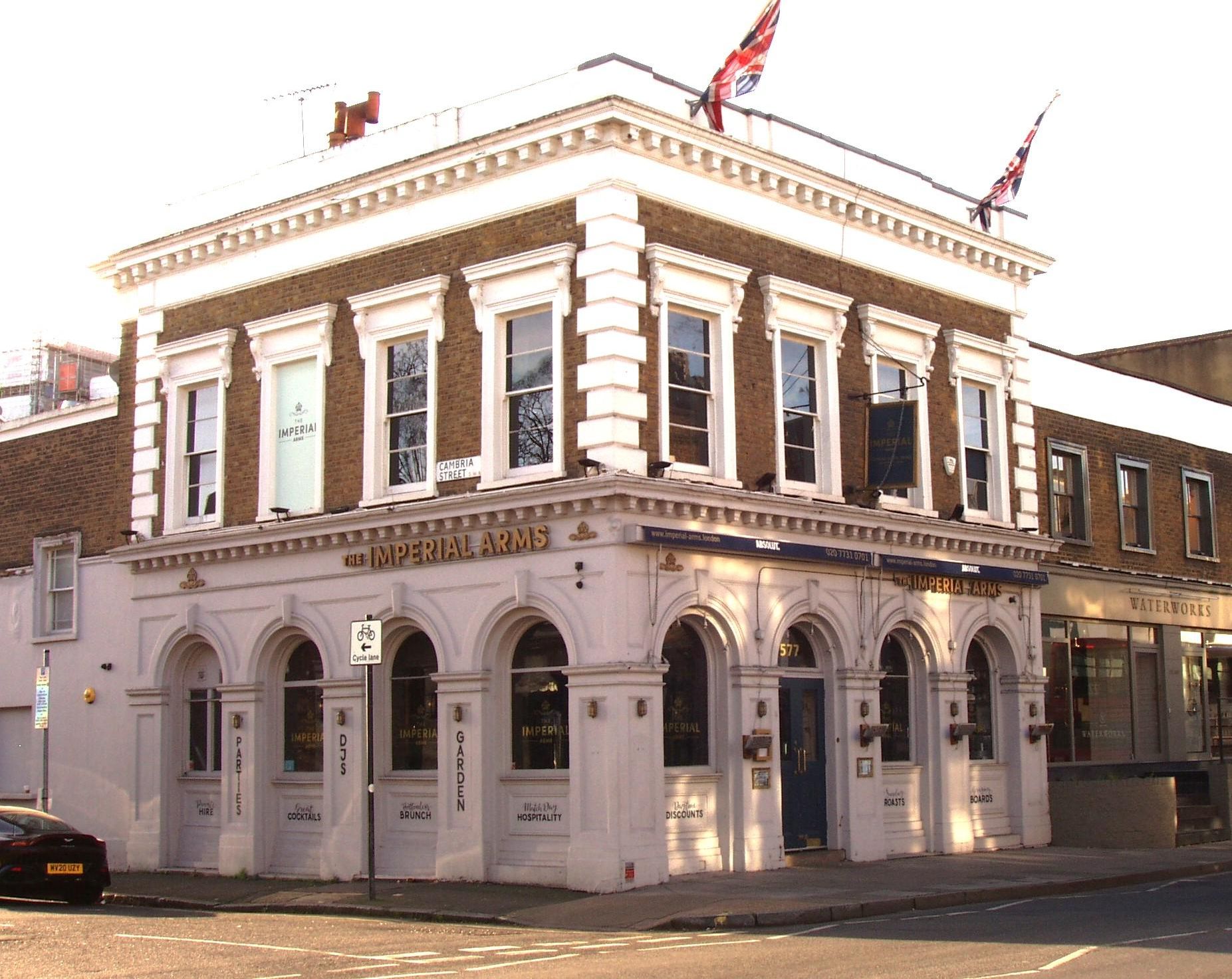 Imperial Arms Fulham Feb 2023. (Pub, External, Key). Published on 05-02-2023