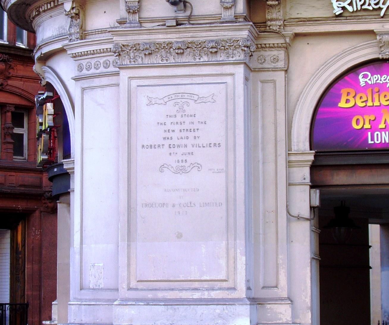 Piccadilly Institute W1-wall plaque. (Pub, External, Sign). Published on 23-05-2017