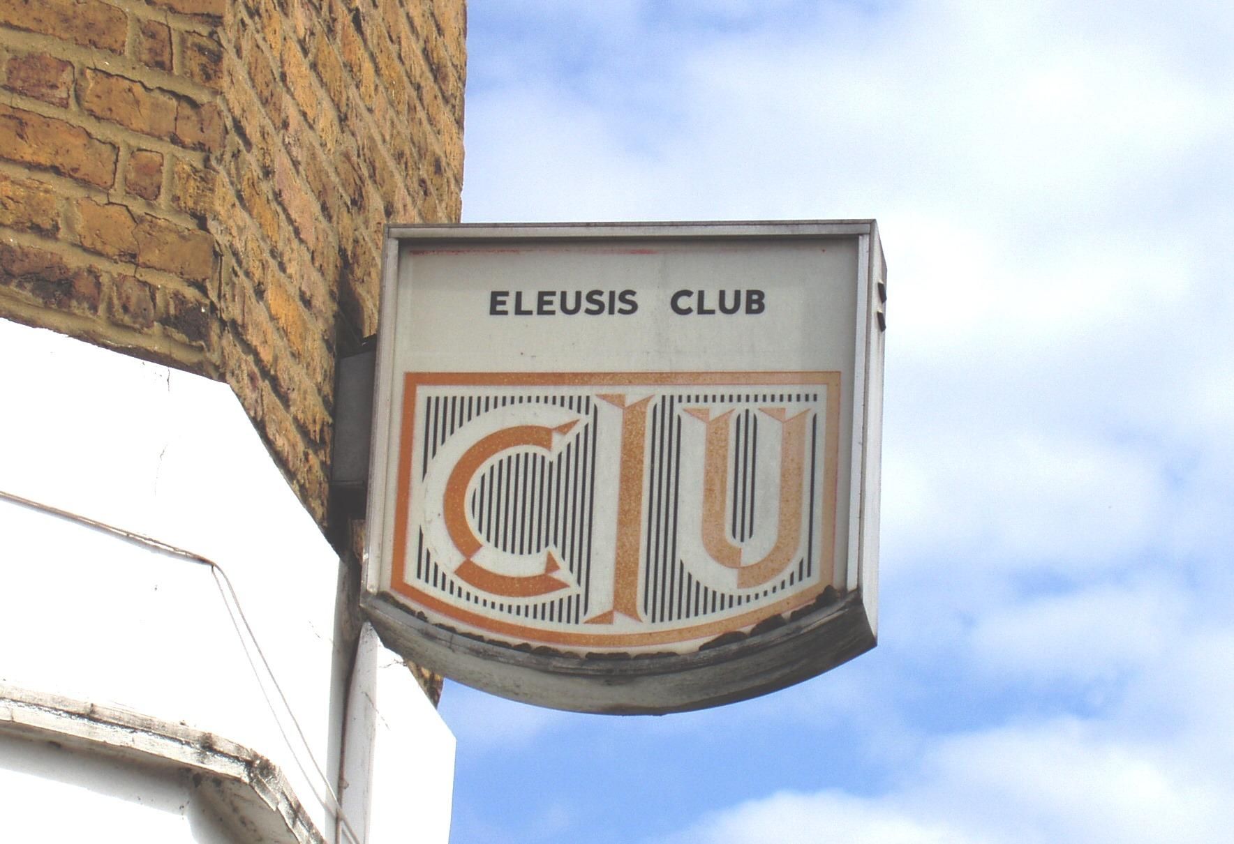Eleusis Club SW6-2. (Pub, External, Sign). Published on 09-07-2017