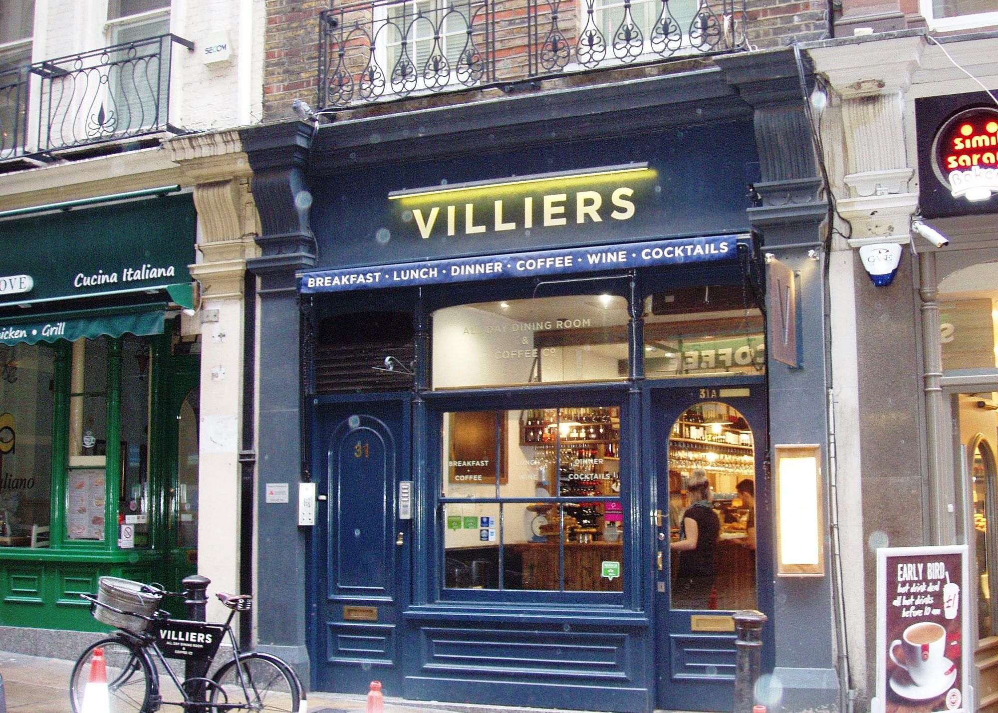 Villiers WC2 Jan 2017. (Pub, External, Key). Published on 08-01-2017