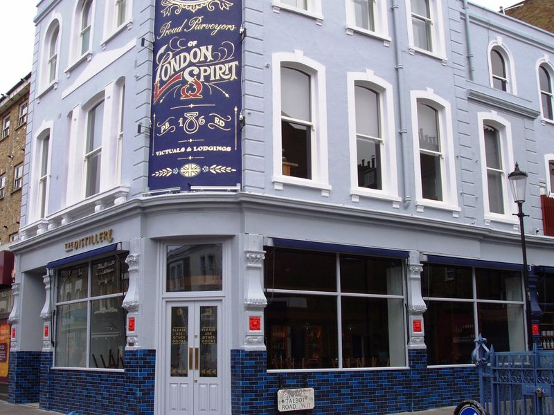 Distillery W11 entrance Dec 2016. (Pub, External, Key). Published on 25-12-2016