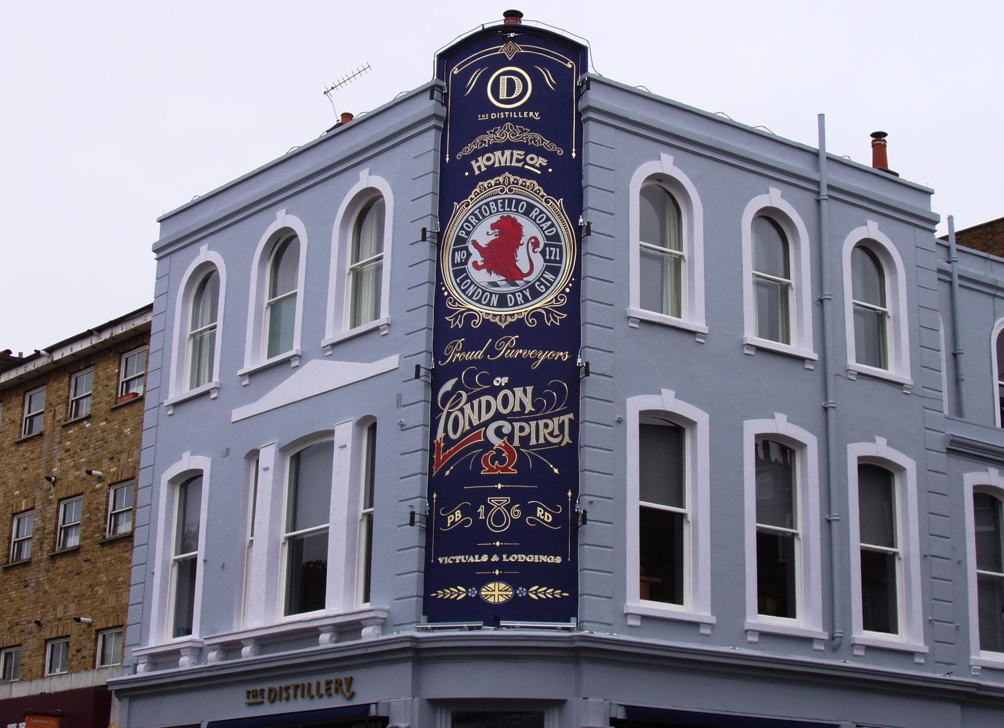 Distillery W11 wallsign Dec 2016. (Pub, External). Published on 25-12-2016