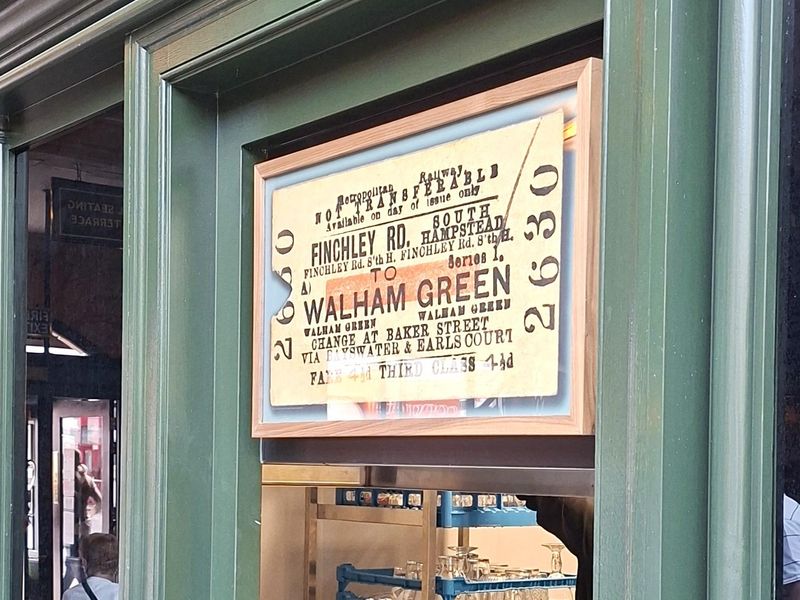 Walham Green wall ticket. (Bar). Published on 09-07-2025 