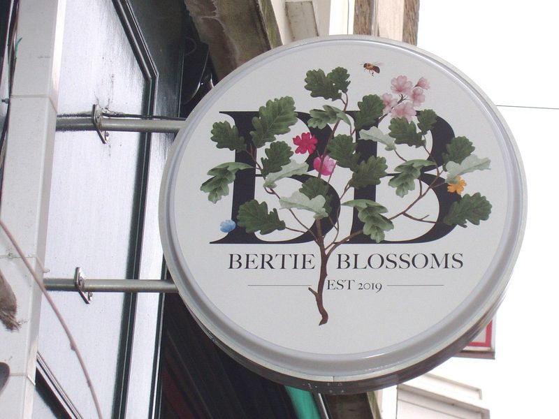 Bertie Blossoms-sign Oct 2019. (Pub, External, Sign). Published on 25-10-2019 