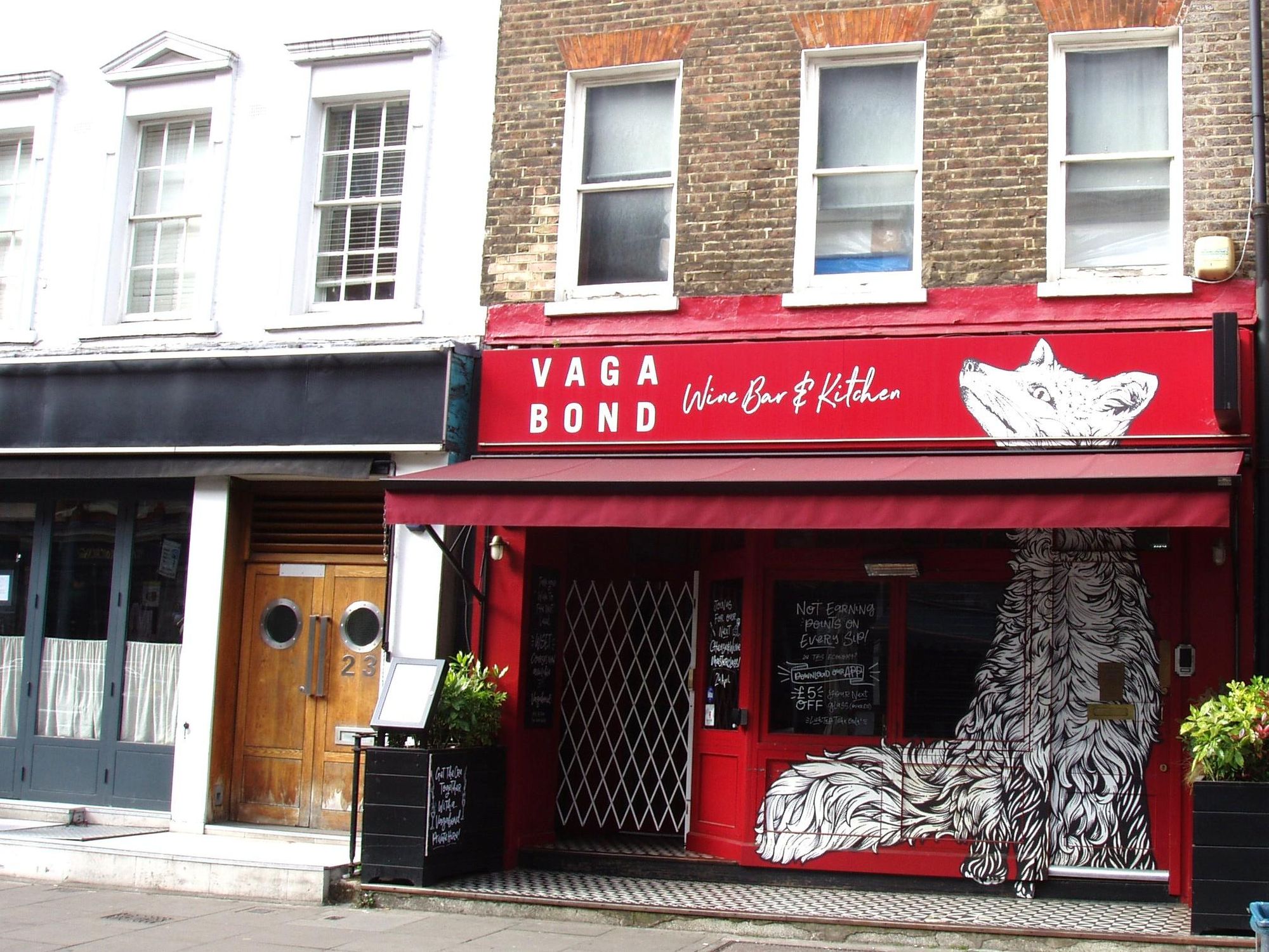 Vagabond Fitzrovia Apr 2025. (Pub, External, Key). Published on 20-04-2025