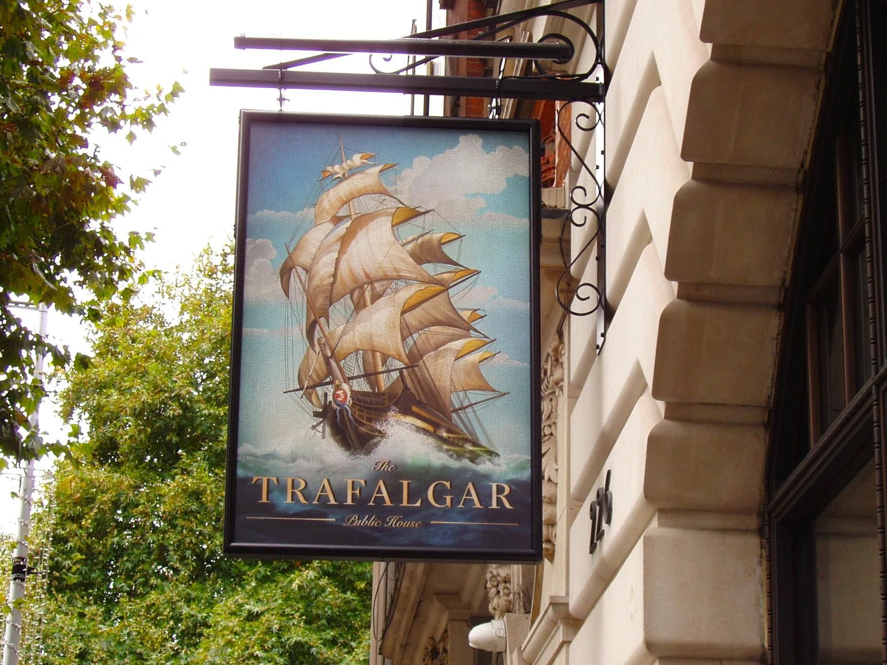 Trafalgar-1 Oct 2025. (Pub, External, Sign, Key). Published on 17-10-2025