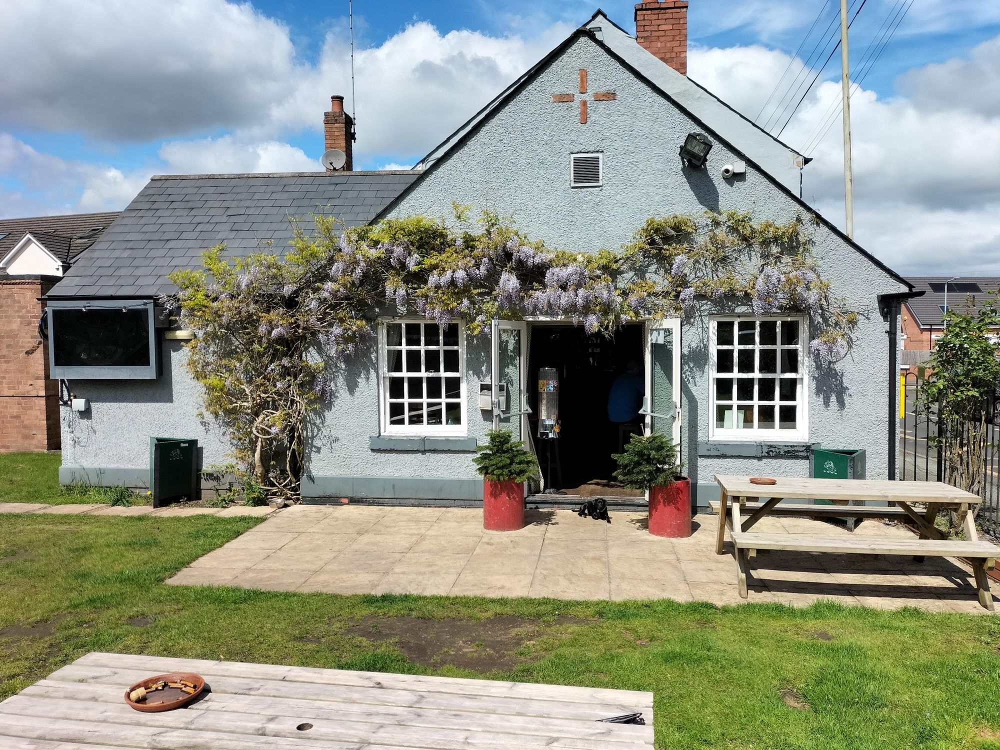 View of pub beer garden entrance. (Pub, External, Garden). Published on 05-05-2024