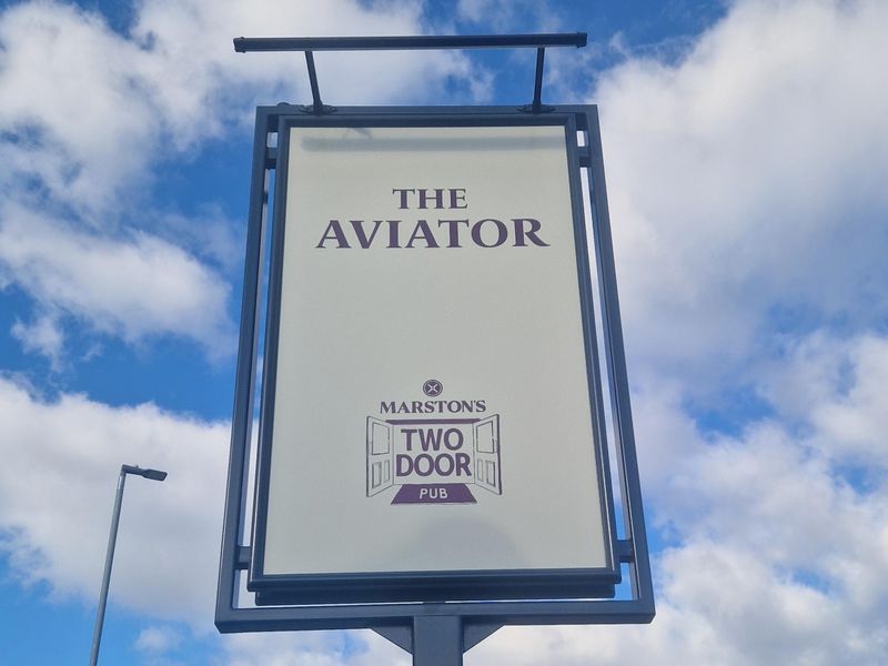 The Aviator, Clacton-on-Sea's pub sign. (Pub, Sign). Published on 01-01-1970 