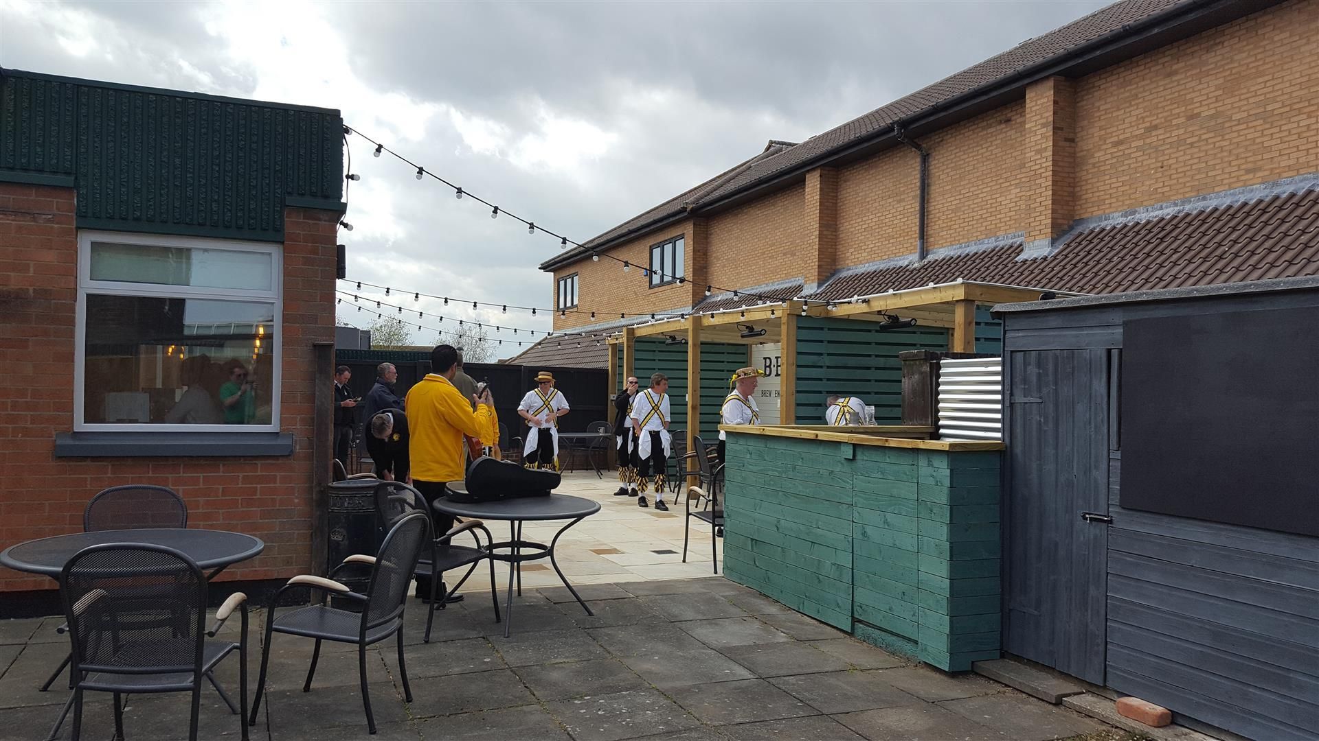 Beer Garden during Morris Traveller trip. (External, Garden, Customers). Published on 01-01-1970