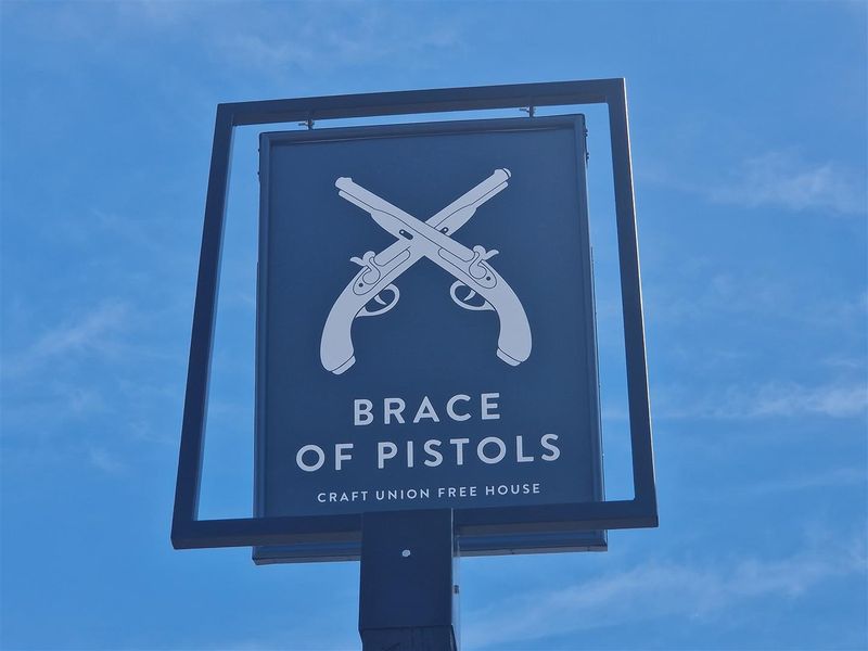 Brace of Pistols sign, Clacton-on-Sea. (External, Sign). Published on 01-01-1970