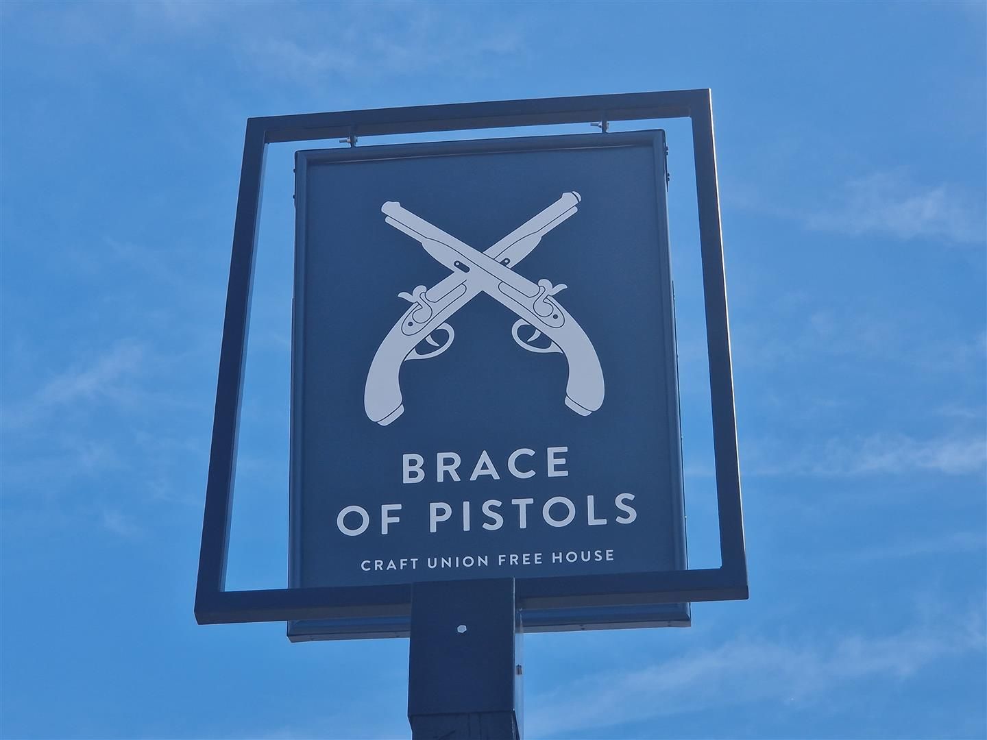 Brace of Pistols sign, Clacton-on-Sea. (External, Sign). Published on 01-01-1970