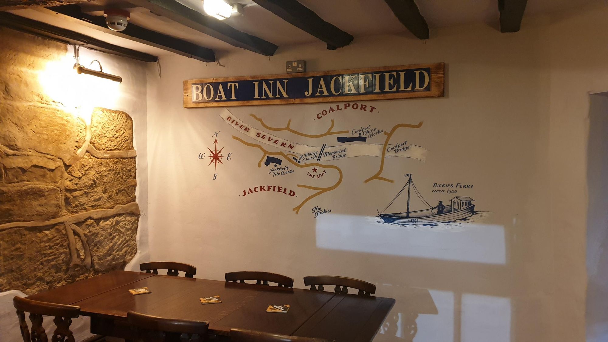 Internal picture of wall map showing Jackfield and Coalport. Published on 23-10-2020