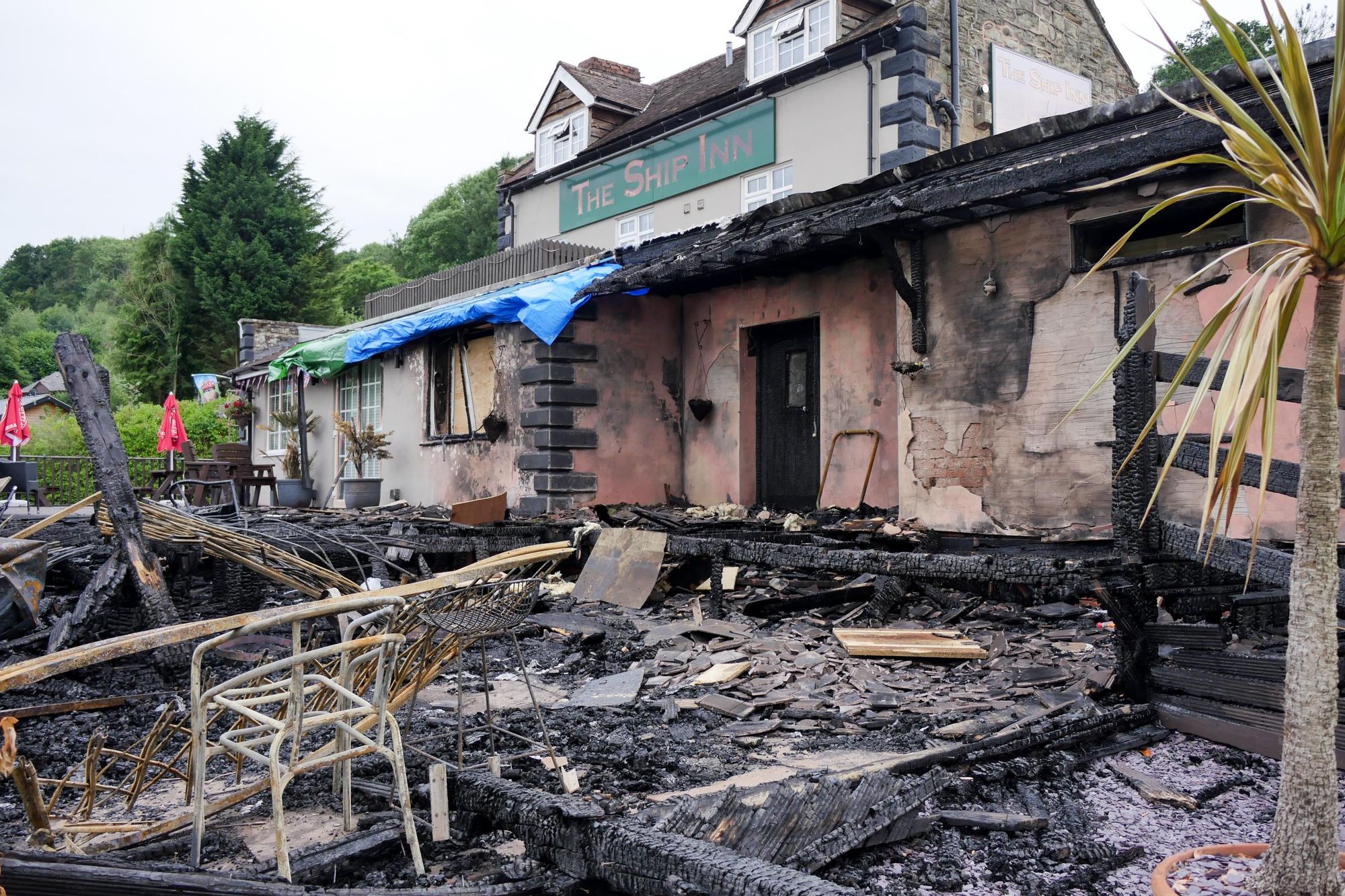 The damage following the fire on 21st July 2022. (External). Published on 24-07-2022