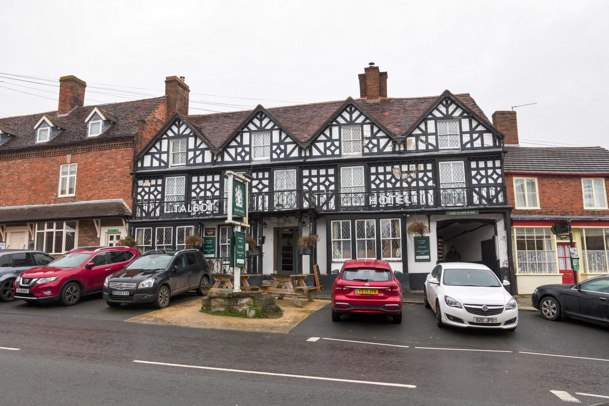 Talbot Inn, Cleobury Mortimer Feb 2024. (Pub, External, Key). Published on 05-02-2024