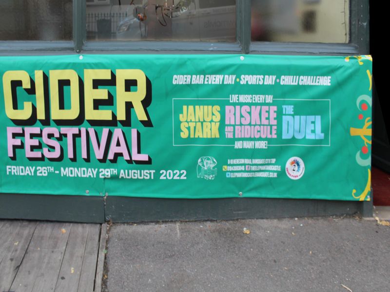 The 2024 Cider Festival is 24 August. Music from 8pm.. (Sign). Published on 27-08-2022