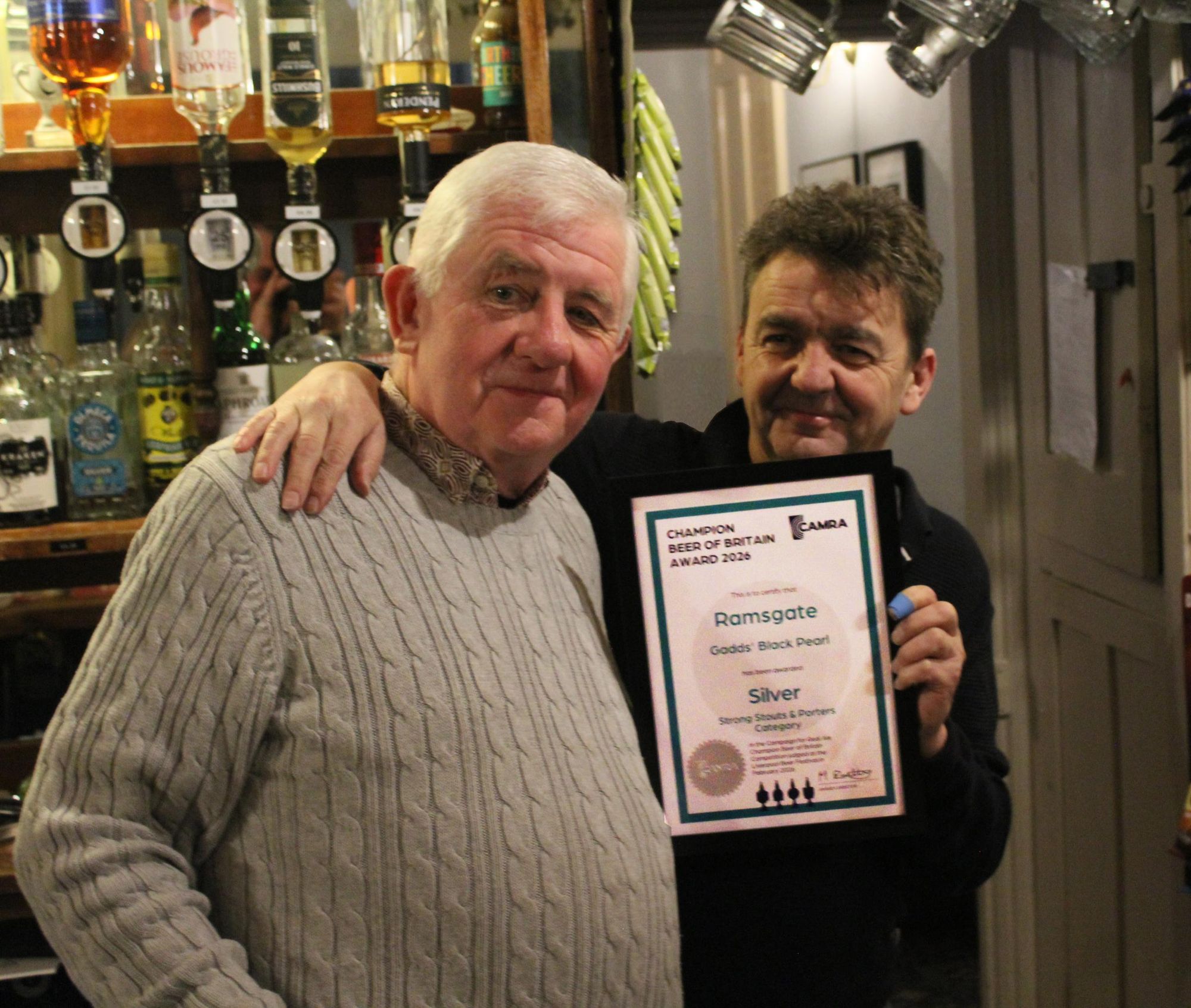 Black Pearl Champion Beer of Britain award, silver, 2026. (Bar, Award). Published on 21-03-2026