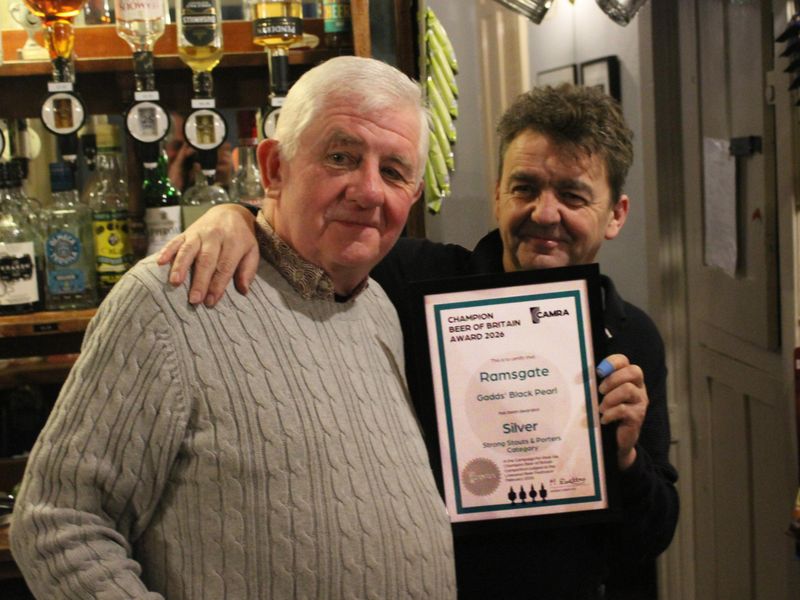 Black Pearl Champion Beer of Britain award, silver, 2026. (Bar, Award). Published on 21-03-2026 