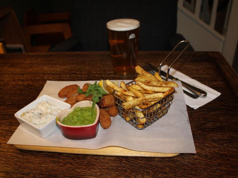 Scampi and chips, 2025.. (Restaurant). Published on 12-01-2026 