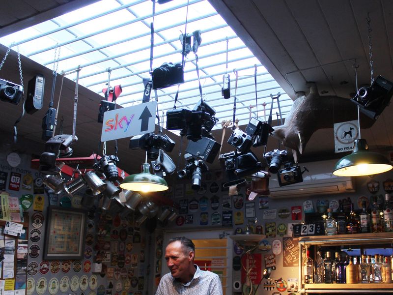 Jez the landlord by the bar. (Bar, Publican). Published on 25-08-2021