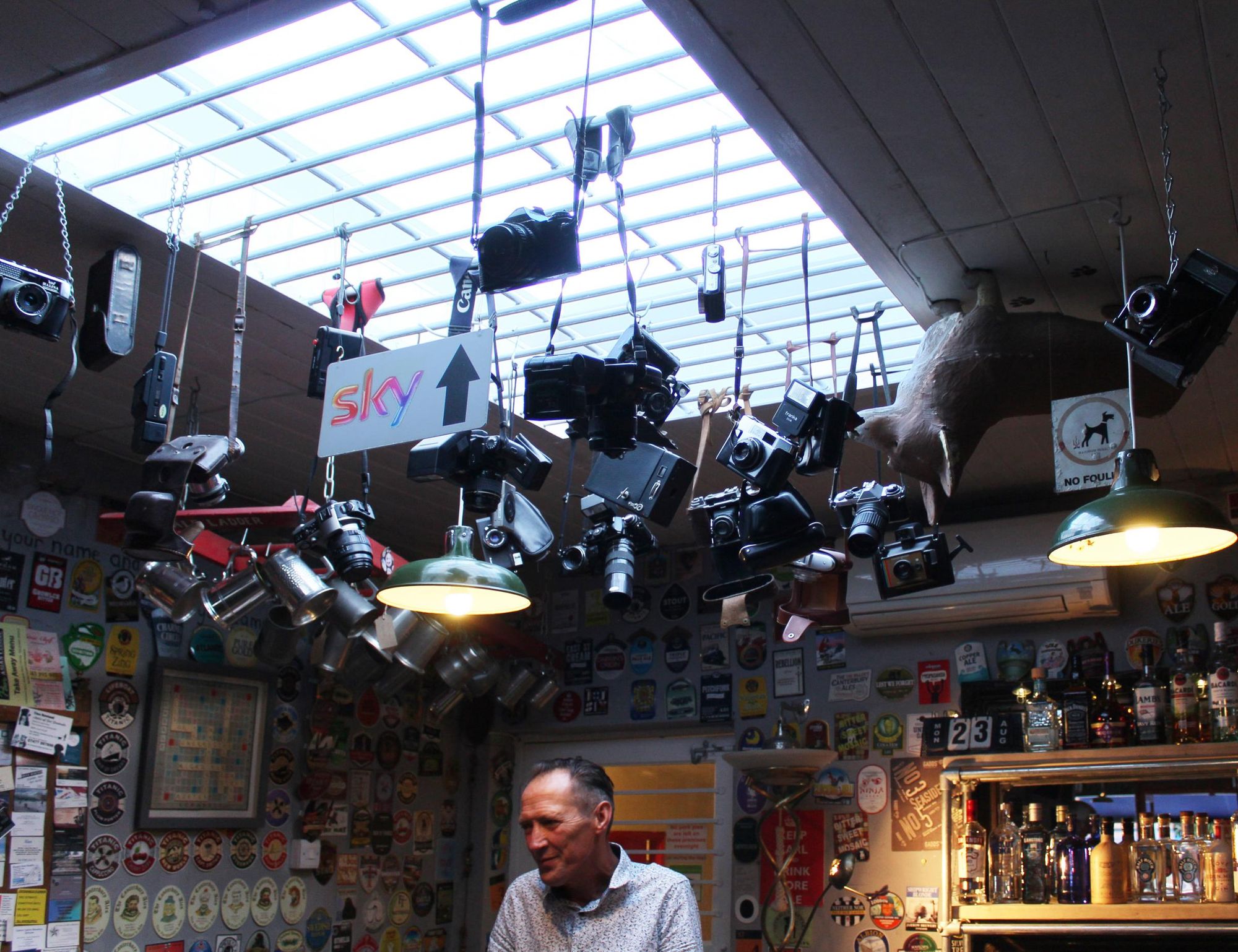 Jez the landlord by the bar. (Bar, Publican). Published on 25-08-2021