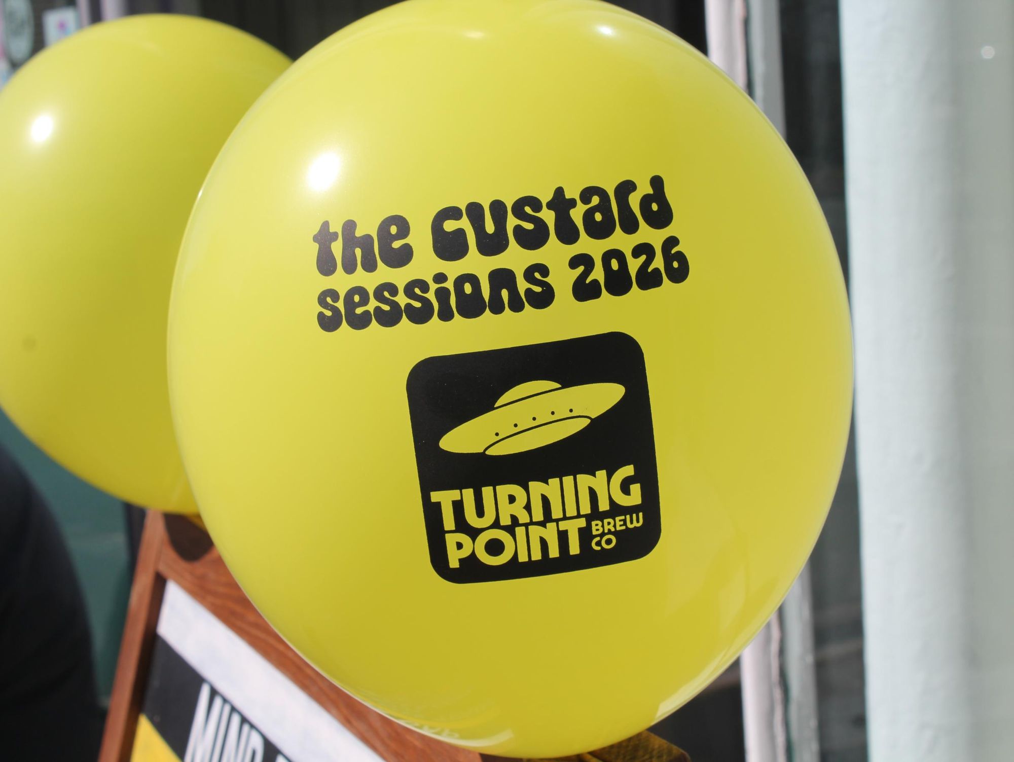 Advert for the 2026 custard sessions.. (Sign). Published on 29-04-2026