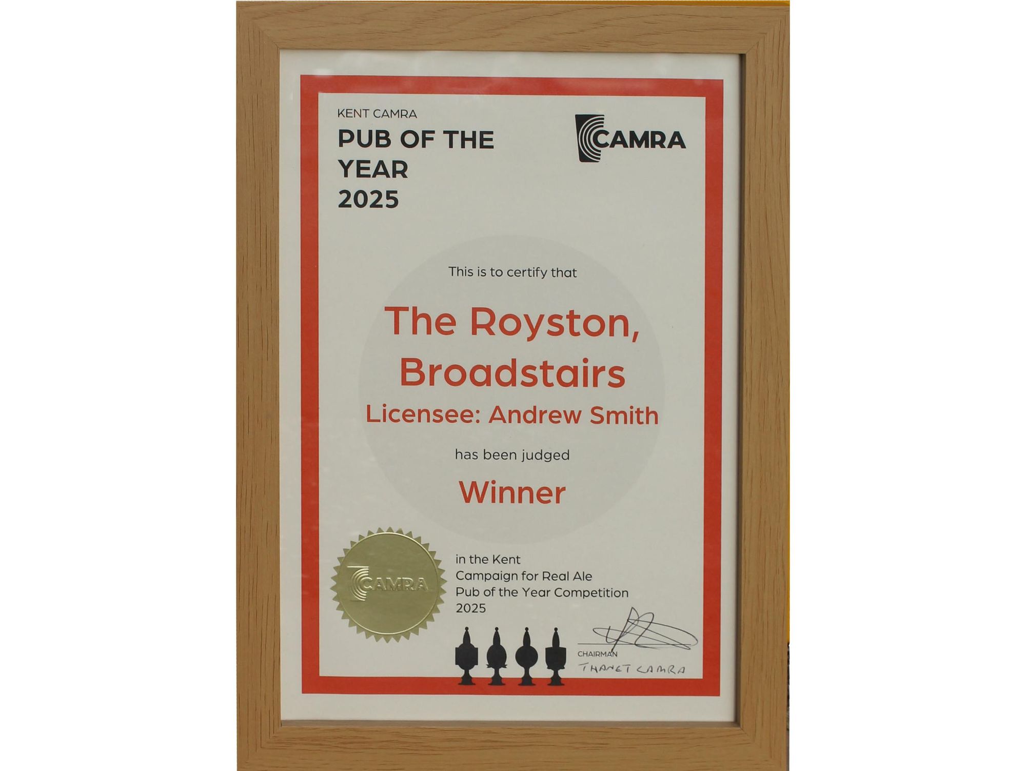 2025 Kent Pub of the Year. (Award). Published on 17-07-2025