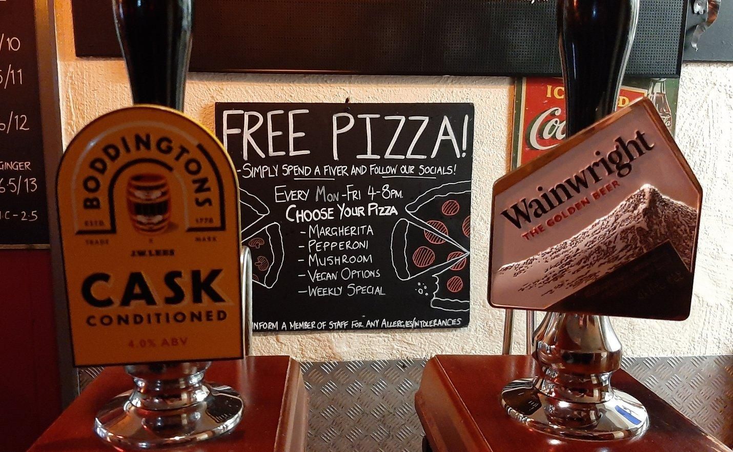 Pub Notice on Pizzas. (Restaurant). Published on 17-12-2025