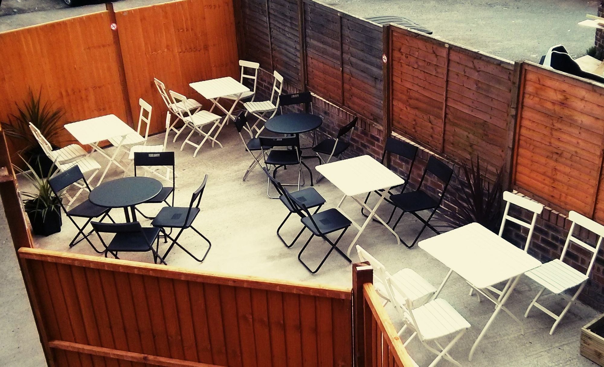 The Bar's rear terrace. (Pub, Garden). Published on 20-06-2014