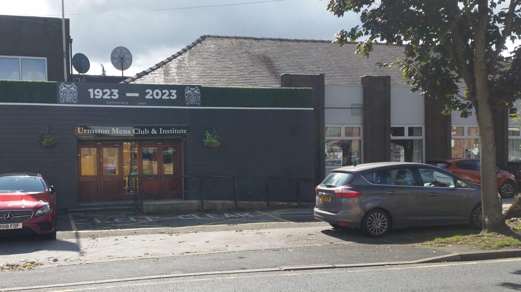 Urmston Men's Club - exterior, August 2023. (External). Published on 30-08-2023