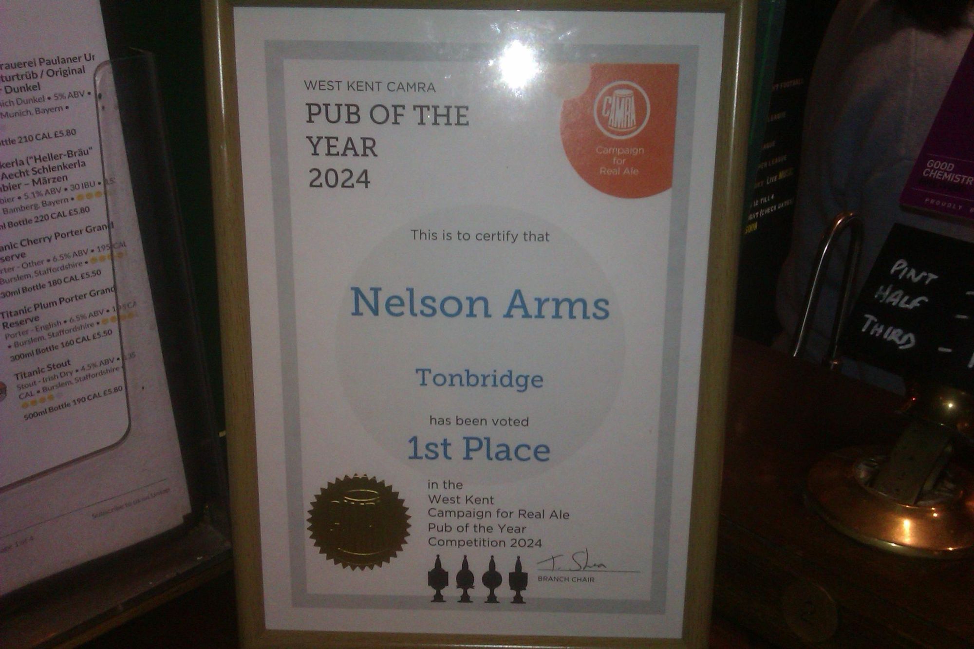 2024 local Pub of the Year. (Award). Published on 04-04-2024