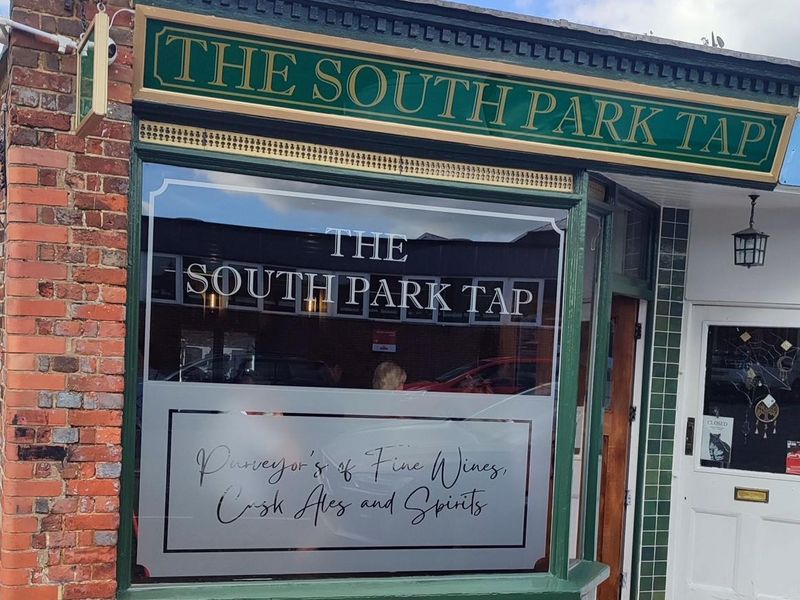 South Park Tap street frontage signage. (Pub, External, Sign). Published on 11-05-2023 