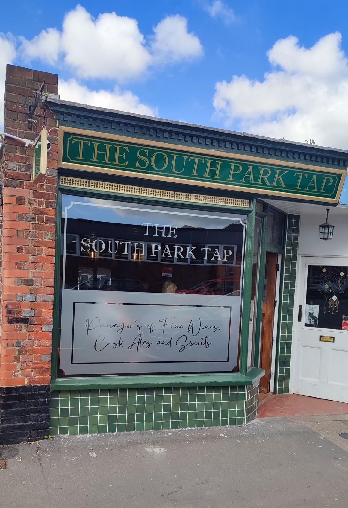 South Park Tap street frontage signage. (Pub, External, Sign). Published on 11-05-2023