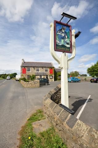 Travellers Rest, Slaley. (Pub, External, Sign, Key). Published on 01-01-1970