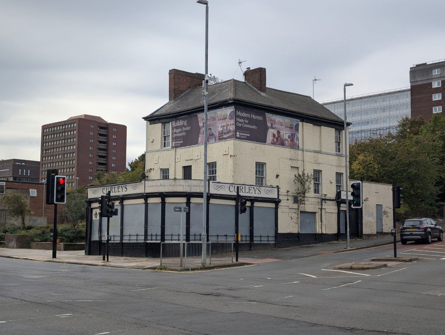 Boarded up prior do demolition for housing. (Pub, External, Key). Published on 04-10-2026